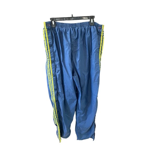 Adidas Vintage Mens Size XL Blue Yellow Tear Away Sweats Sweatpants Pants Jogger - Picture 3 of 4